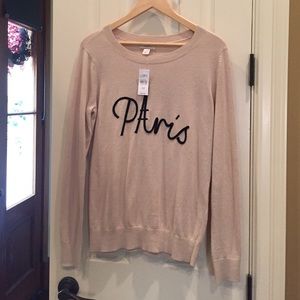 Ann Taylor Loft creme "Paris " sweater nwt szm