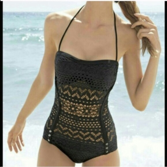 Black one piece swimsuit