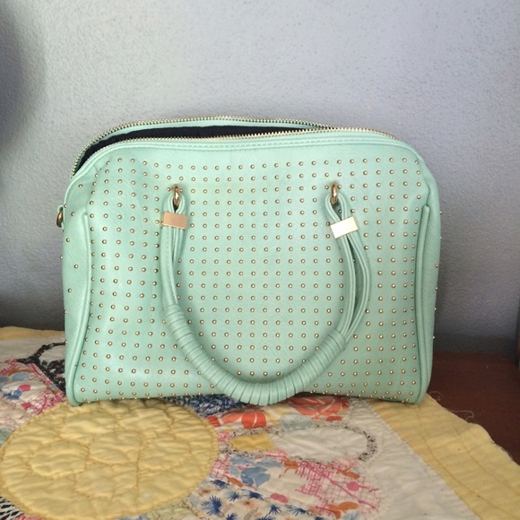Mint Green with Gold Studs Handbag