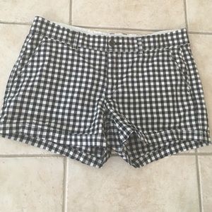 Black and white gingham shorts