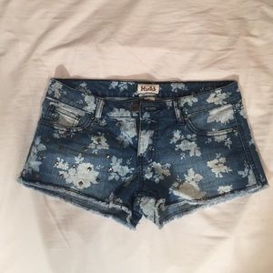 Floral Jean Shorts
