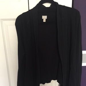 Black lightweight thermal cardigan