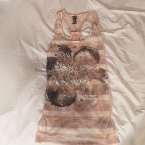 Pink Vanity Tank w/ lace back