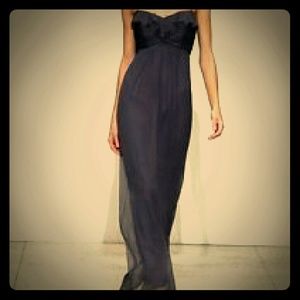 Amsale Silk Chiffon Gown