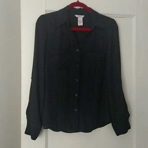 Candie's Black Button Down.