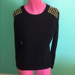Michael Kors studded shoulder sweatshirt sz m
