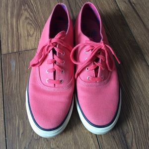 Sperry Top-sider pink canvas sneakers