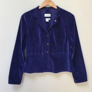 Sapphire blue velvet jacket