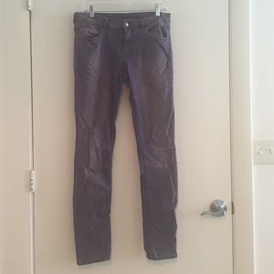 Distressed H&M purple skinny denim