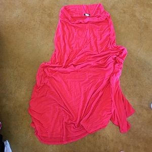 Pink maxi skirt