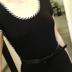 Calvin Klein Short Sleeve Belted Dress