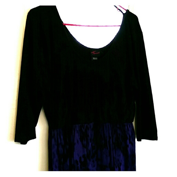 Black and purple dress