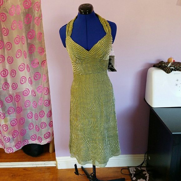 Vintage 1990s Betsey Johnson Halter Dress with TAG
