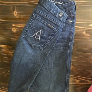 7 jeans, barely worn, boot cut, 29