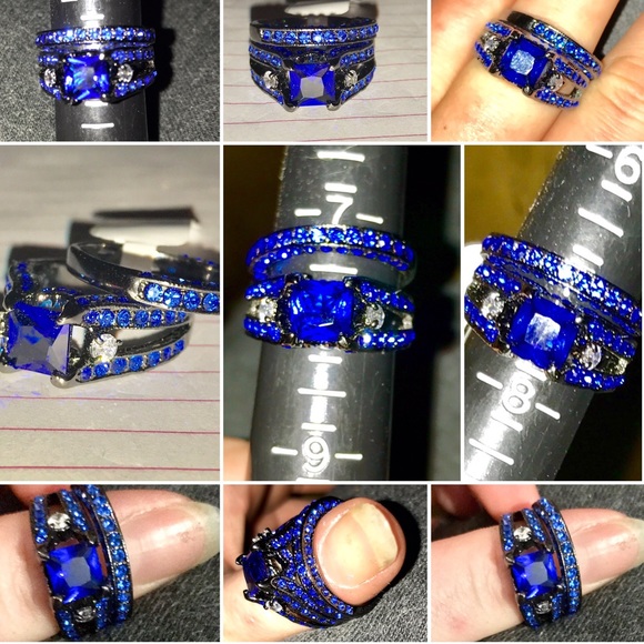 Brand 🆕 2pc Stunning Wedding /Engagement Ring Set - Picture 4 of 4