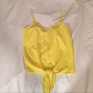 Yellow Crop Top w/ tied bottom