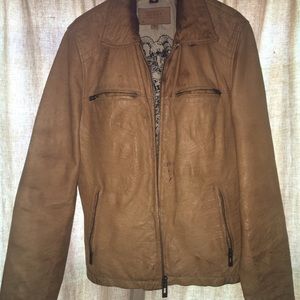 GUESS leather bomber