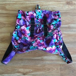 Deena & Ozzy Purple Flower Backpack
