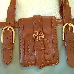 Tory Burch green messenger bag