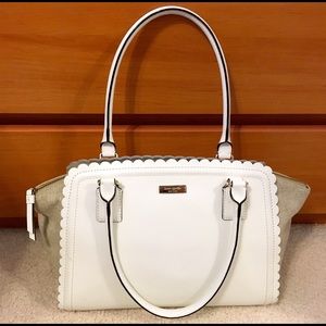 Kate Spade White/Beige scallop edged purse