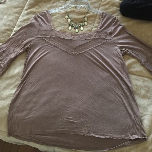 Frenchi brand juniors blouse with lace detail sz L
