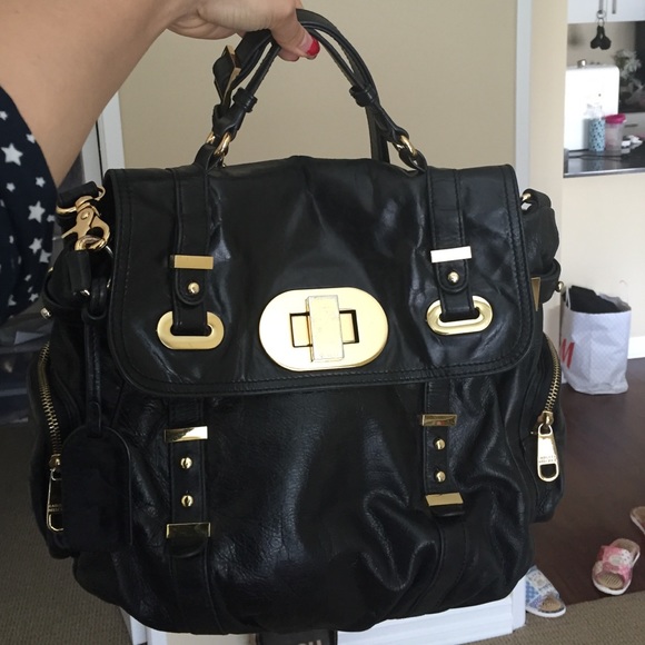 Badgley mischka leather bag
