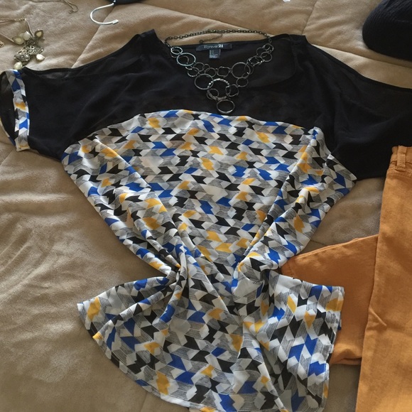 Forever 21.   size large cold shoulder top