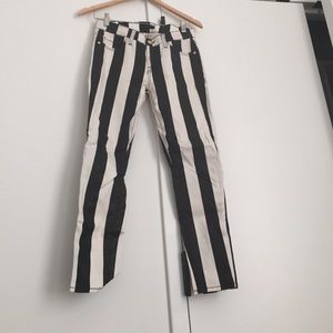 7 For All Mankind striped jeans size 27