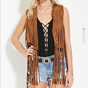 Fringed Suede Vest