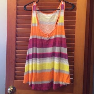 Color striped old navy tank