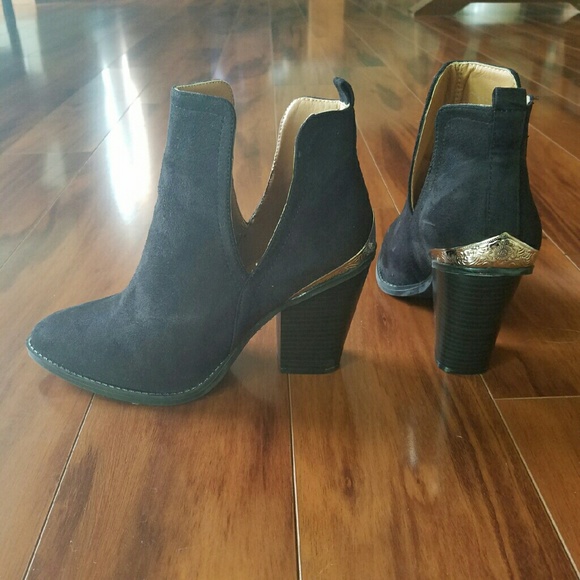 Black Booties w/ Silver detail