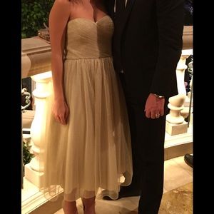 Aidan Mattox Sparkly Golden Tulle