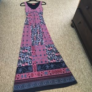 Maxi patterned dress from Monsoon!