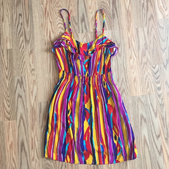 Nordstrom BP fiesta print spaghetti strap dress