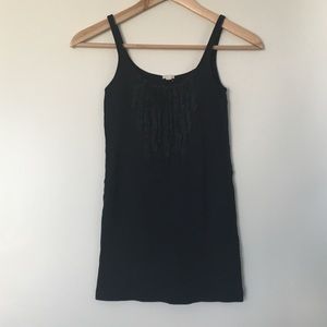 J. Crew navy slim fit tank with ruffles