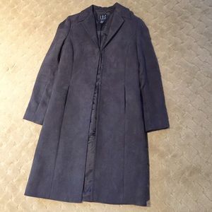 Long grey suede-like jacket by INC