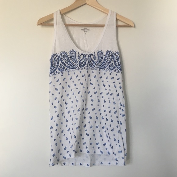 J. Crew paisley lightweight cotton tank