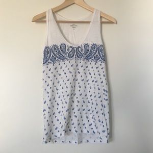 J. Crew paisley lightweight cotton tank