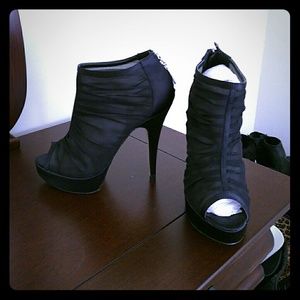 Black Open Toe Boots