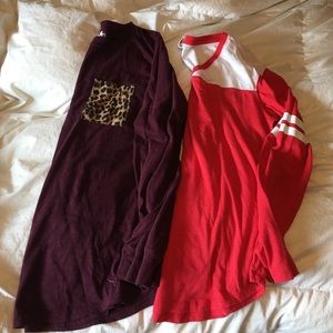 Pink- long sleeved t-shirts