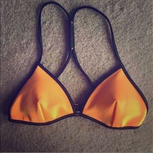 Victoria's Secret triangle neon orange bikini top