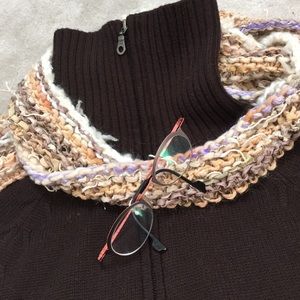 Banana Republic Brown Zip-Up Cardigan, Medium