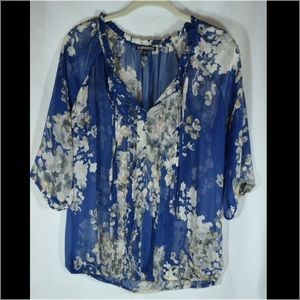 Translucent peasant top