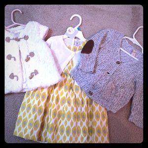 Carter's mustard yellow dress and some