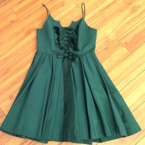 Emerald green aline dress