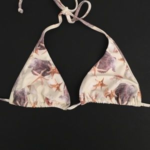 L Space Swim shell bikini top XS