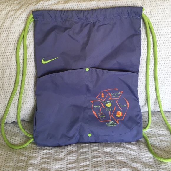 Purple Nike cinch bag