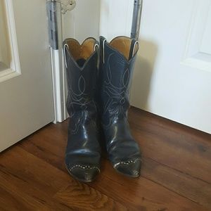 Navy Blue Cowgirl Boots