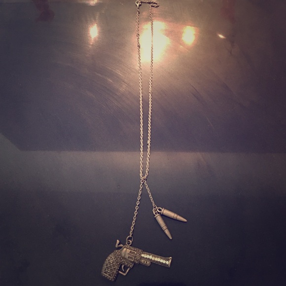 6 Shooter and bullet necklace