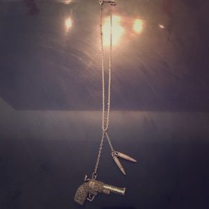 6 Shooter and bullet necklace